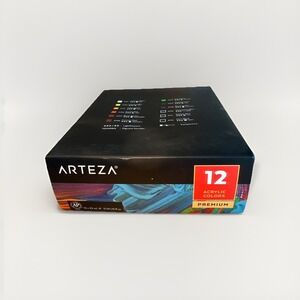 ARTEZA Acrylic Paint Premium Set of 12 Colors/Tubes 22 ml/0.74 oz. New